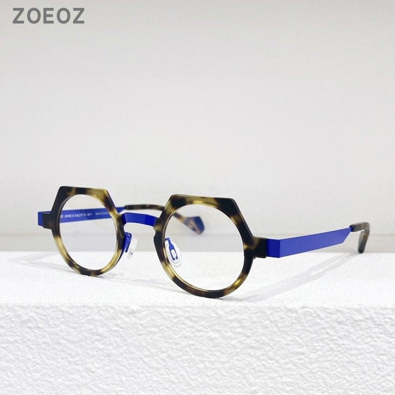 ANNE 酷潮款不规则圆形orlan男款眼镜框金属板材超轻镜近视框架女