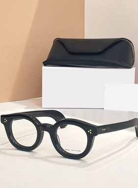 max PL-001 复古圆形粗框近视眼镜框男女板材镜架大长圆脸