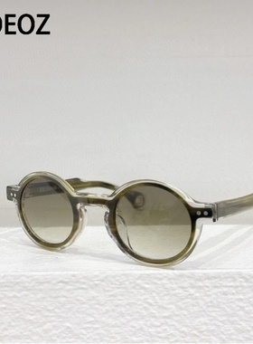bk设计师ALDRICH复古圆形墨镜男女板材防晒框中框太阳眼镜