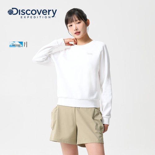Discovery户外短款套头衫卫衣女