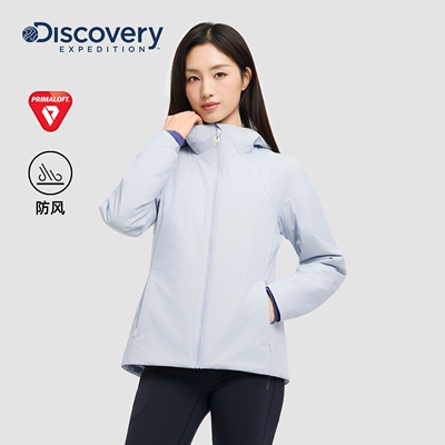 Discovery探索户外轻量防风Primaloft连帽棉服女士26秋冬新品PDC4