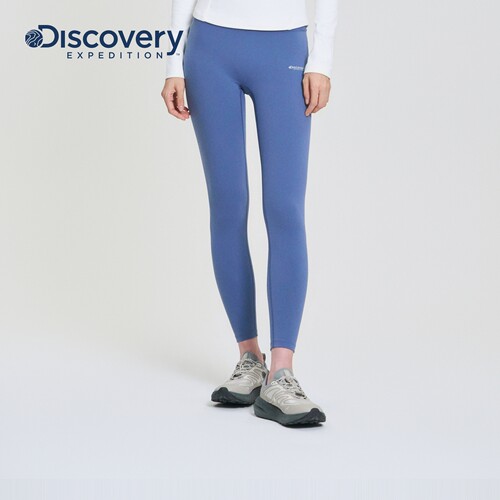 Discovery运动紧身打底裤浅靛蓝