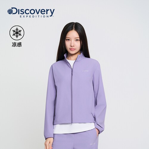 Discovery探索户外运动训练凉感轻量梭织上衣女26夏季新品TR9H