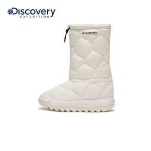 Discovery探索秋冬户外保暖高筒靴羊羔绒鞋面高棒保暖棉鞋