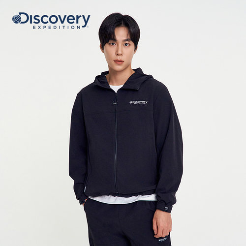 Discovery男运动长袖连帽训练服