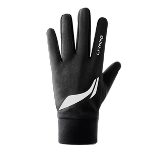 李宁骑行手套男防寒冬季保暖摩托自行车加绒户外跑步运动防风触屏