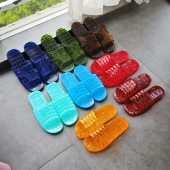 水晶拖鞋 老式 牛筋拖鞋 透明底生胶防滑塑胶塑料浴室居家冲凉耐磨拖