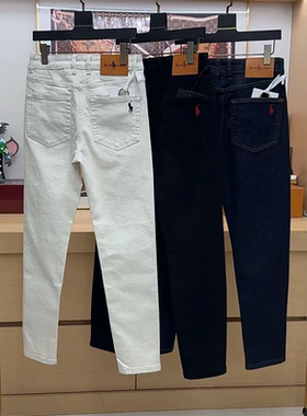 2025年春夏新款潮流男士牛仔裤刺绣弹力小标时尚修身百搭休闲男裤