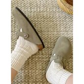 软木钓鱼博肯鞋 真皮勃肯鞋 外穿包头半拖鞋 2025春新款 女男女同款