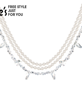 she’s水晶珍珠轻奢小众项链