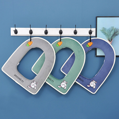 彩云朵毛绒拉链加大款马桶垫