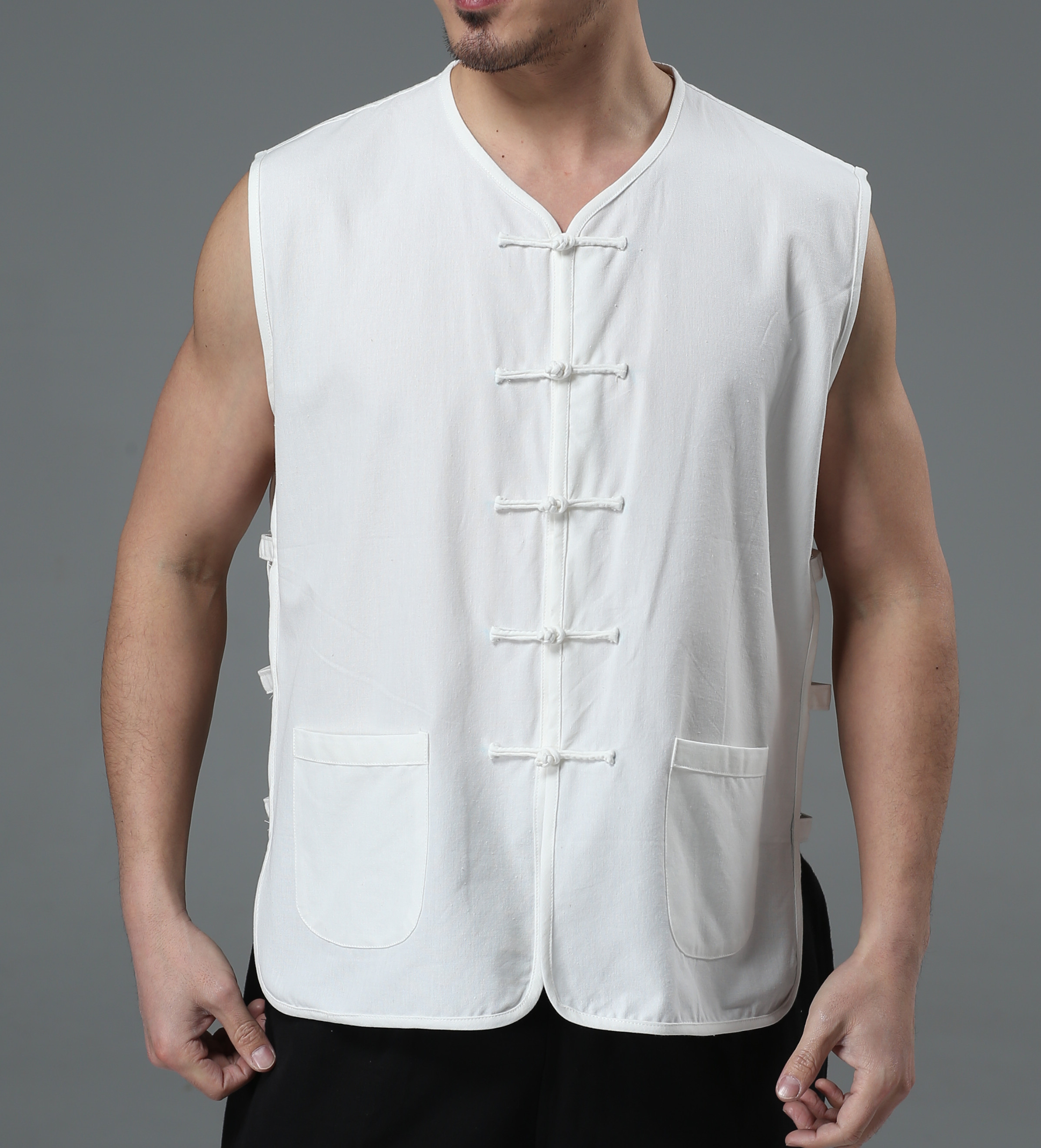 纯棉马甲男士中式宽松背心唐装