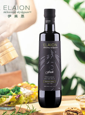 【新品上市赠油壶】伊莱恩特级初榨橄榄油 黑标500ml
