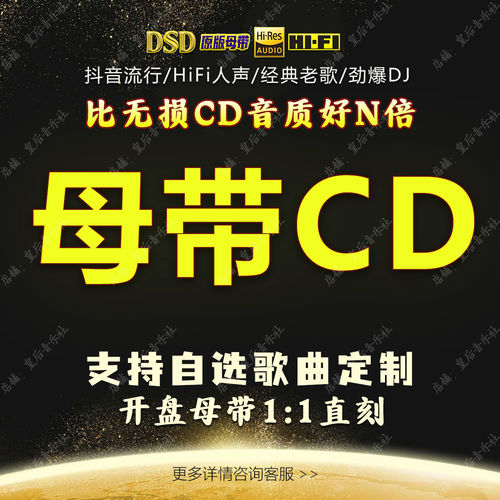 定制cd母带车载cd碟片无损高音质