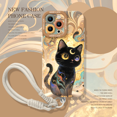 适用于IQOONeoNeo11手机壳vivoiqooNeo10pro鎏金招财黑猫9s新款8敦煌新中式7竞速版国潮男女6SE小众高级pro+