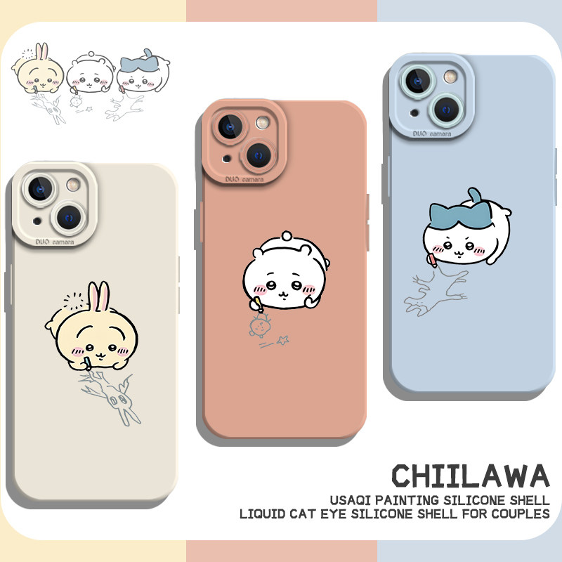 画画chiikawa适用苹果16Promax手机壳乌萨奇iPhone15吉伊卡哇13mini小八12创意11Pro卡通14硅胶套8plus闺蜜xr,3C数码配件,手机保护套/壳,淘宝优惠券,粉丝福利购,淘宝优惠卷