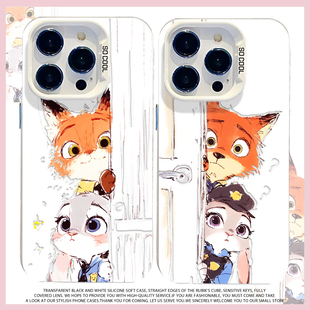 适用于oppofindx9pro手机壳FINDx8ultra趴门尼克朱迪X7新款 彩银壳6情侣5卡通可爱疯狂动物城防摔保护套男女软