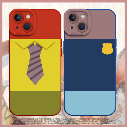 适用于OPPOreno15pro手机壳reno14拼色朱迪狐尼克13新款硅胶12疯狂动物城11情侣一对10pro+个性创意9全包8套7