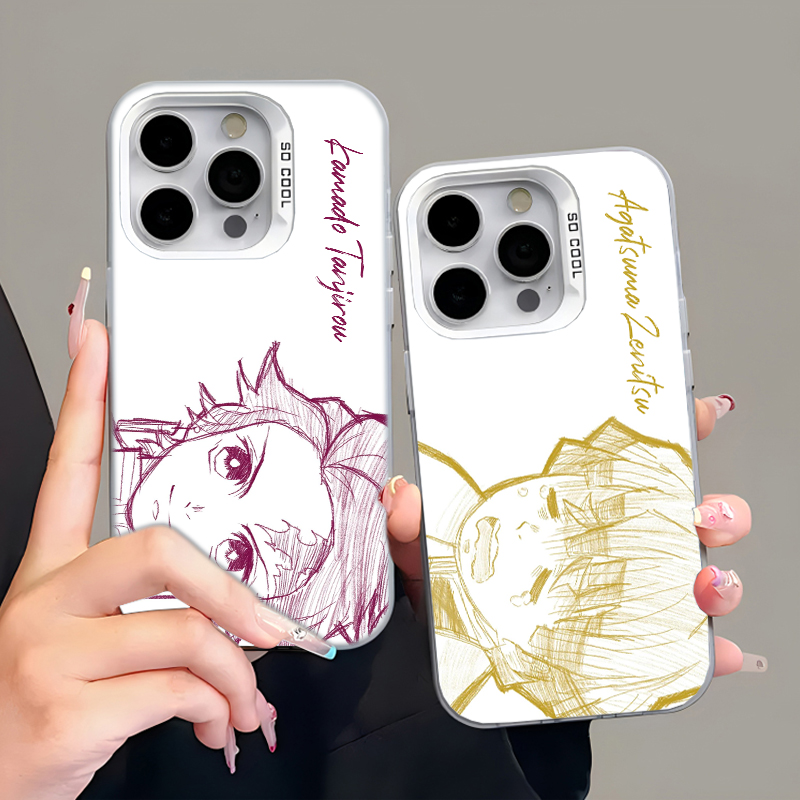 线条鬼灭之刃适用于一加ACE6手机壳1+15无限城13T新款彩银壳12炭治郎11R动漫ace5至尊版3pro二次元2v周边ACE