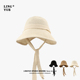 日系文艺绑带渔夫帽子女休闲百搭遮阳帽大头围显脸小盆帽出游草帽