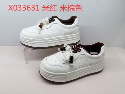 香香莉女鞋2026新款春季小白鞋女厚底休闲板鞋百搭面包鞋子33631