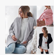 性感毛绒连帽宽松开襟外套 EBAY跨境女装 2019 欧美爆款