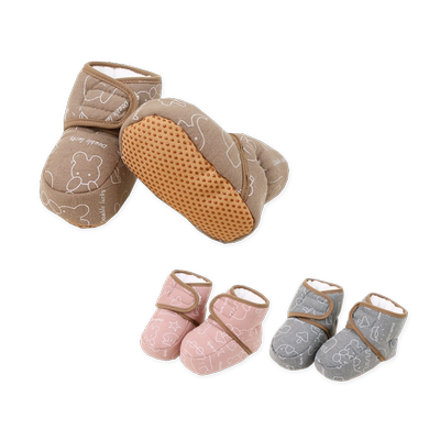 新生婴儿护脚套加绒睡觉鞋子