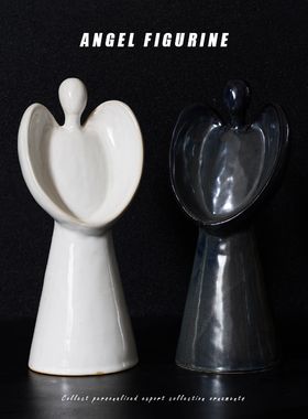 天使摆件陶瓷艺术简约装饰