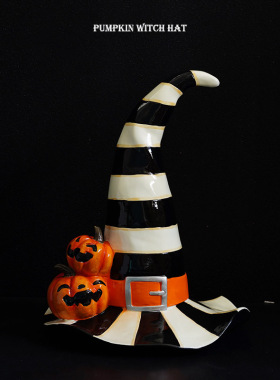 欧式陶瓷南瓜帽子造型装饰摆件