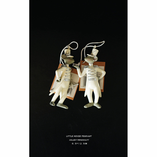 出口北欧创意卡通老鼠士兵造型树脂玄关挂件摆设圣诞树装 饰工艺品