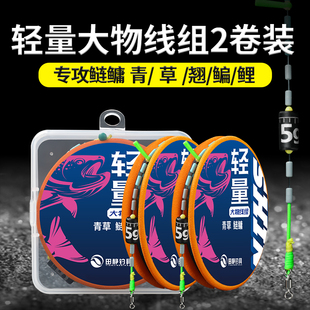 巨物鱼线金刚结加固简易防缠绕 轻量大物线组鲢鳙草鱼青鱼主线套装