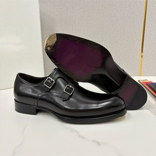 欧洲站潮牌真皮商务正装皮鞋男士一脚蹬高端皮底乐福鞋西装鞋圆头