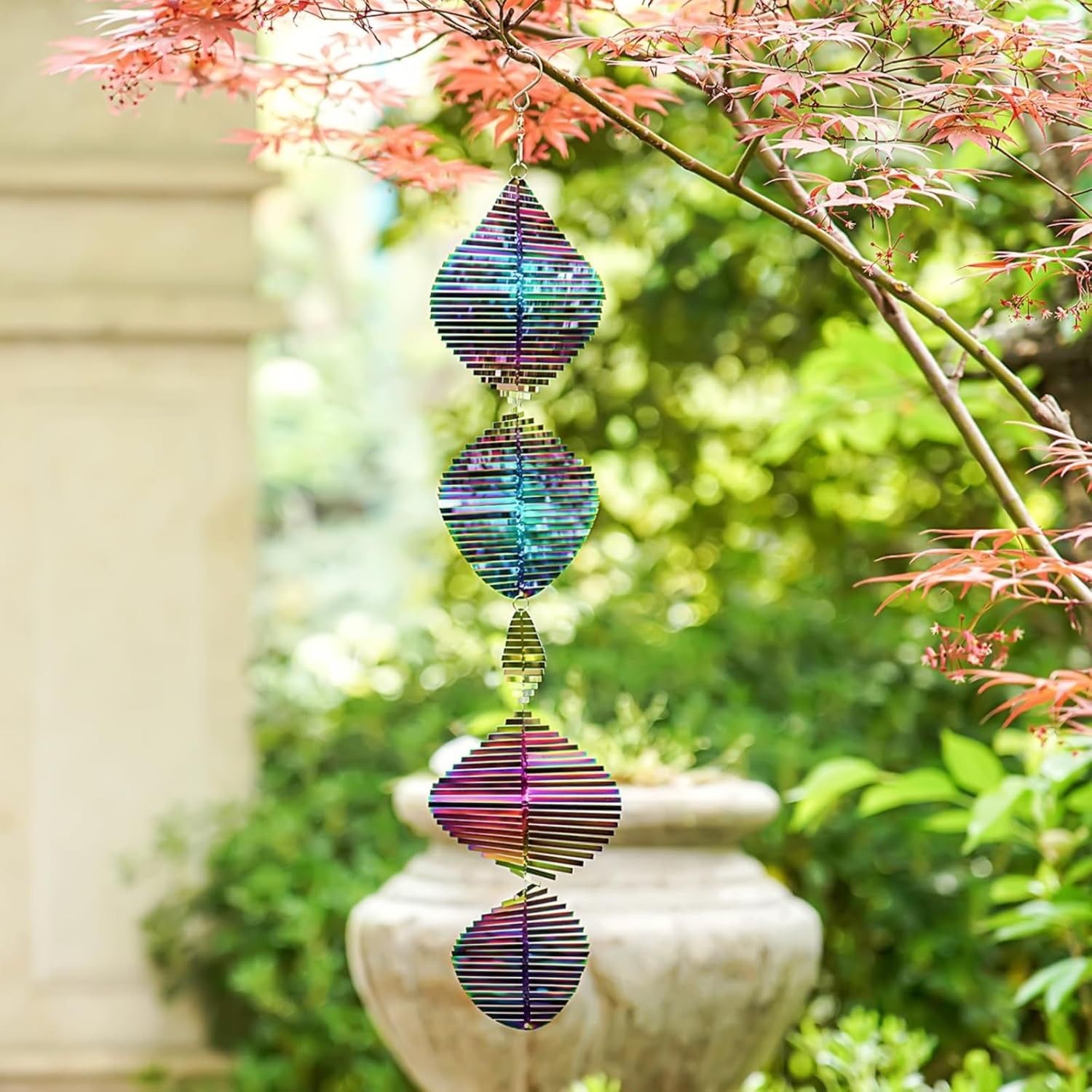 大梦归离同款3D风曼陀罗立体风铃风转不锈钢园艺阳台室内婚庆装饰