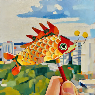 伴手礼黄山节庆礼品树脂冰箱贴鱼灯文创安徽徽州可发光超绝纪念