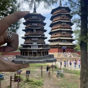 山西应县木塔冰箱贴佛宫寺释迎塔冰箱贴树脂旅途纪念品
