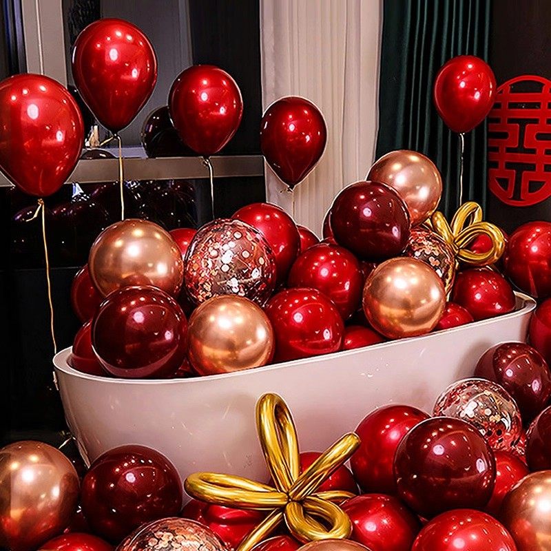 新年红色气球金属儿童生日开业结婚装饰场景布置套装女订婚打气筒,节庆用品/礼品,气球,淘宝优惠券,粉丝福利购,淘宝优惠卷
