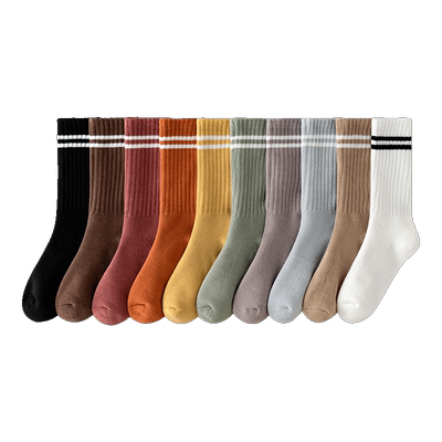 冬天厚袜子女中筒袜加绒加厚