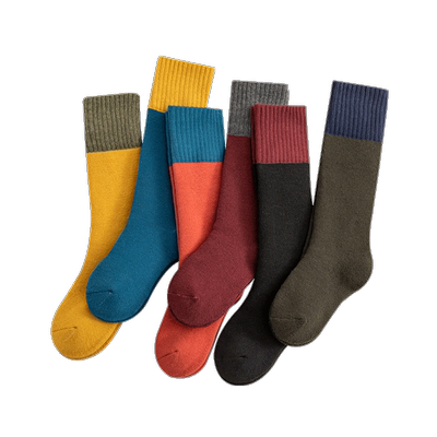 儿童长筒袜秋冬季加绒加厚小腿袜