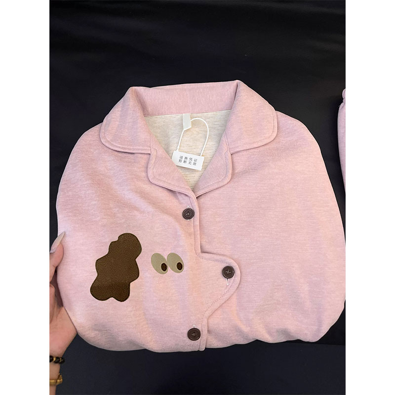 韩系高级感可爱小狗德绒睡衣