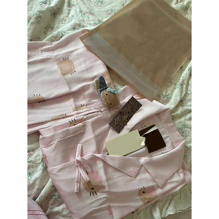 甜美少女HelloKitty冰丝睡衣女士夏季 长袖 韩版 新款 长裤 家居服套装
