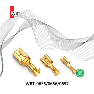 德国WBT线耳铜镀金接线端子2.8mm、4.8mm、6.3mm插簧正品原装行货