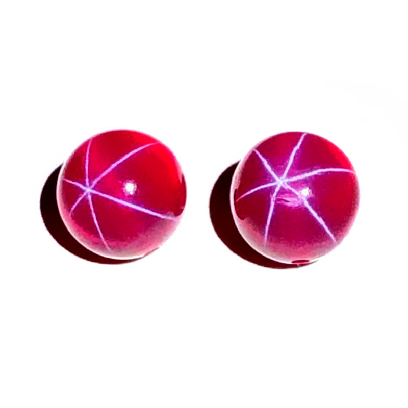 收藏级星光红刚玉单珠纯净玻璃体时尚男女款多宝手串diy手工散珠