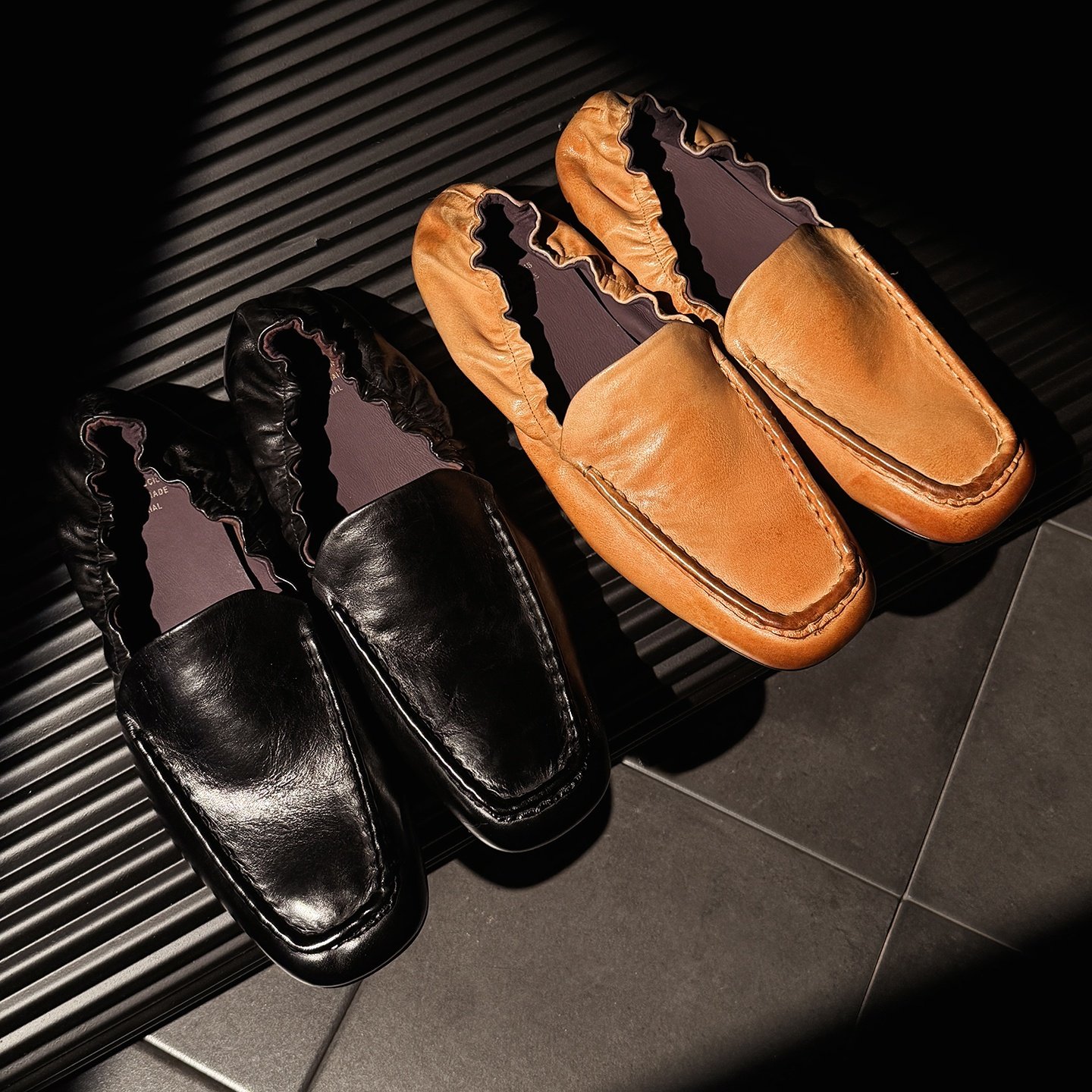 圆圆妈2026春季复古方头中口鞋一脚蹬豆豆鞋柔软舒适平底牛皮女鞋,女鞋,乐福鞋（豆豆鞋）,淘宝优惠券,粉丝福利购,淘宝优惠卷