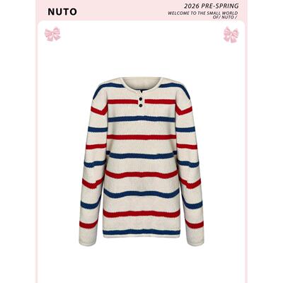 NUTO【明星同款】条纹撞