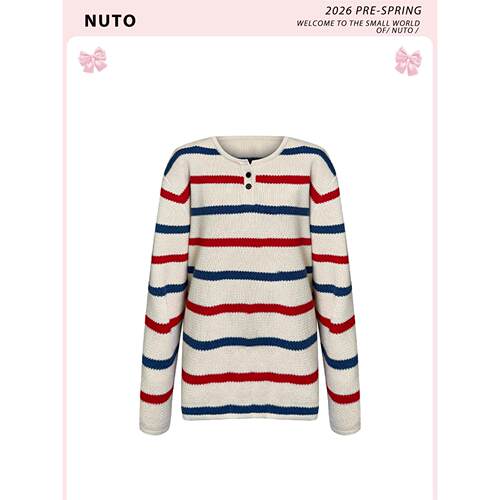 NUTO【明星同款】条纹撞