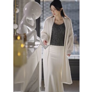 原版短剧周小姐请点头锦子周惜同款毛衣外套中长款针织衫女衣服潮