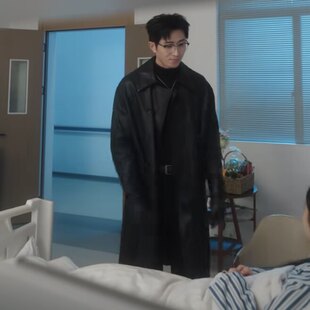 原版短剧知京冬风雪王凯沐袁逐风同款皮衣外套中长款大衣男衣服潮