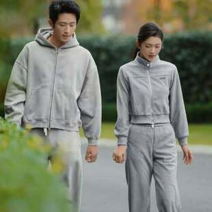 原版短剧婚然心动时王凯沐商沉同款卫衣连帽外套上衣裤子男衣服潮