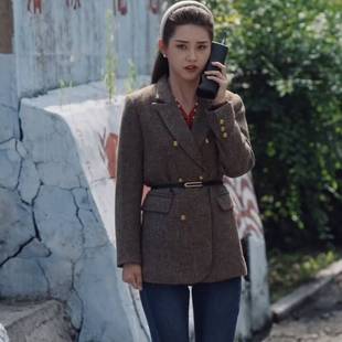 原版东北爱情往事闪婚玫瑰郭宇欣杨春融同款西装外套西服女衣服潮