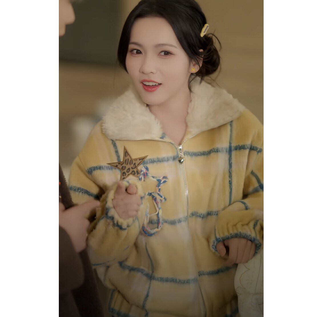 原版短剧暧昧越界羽翎姜茉同款羊羔毛外套翻领棉服上衣裤子女衣服